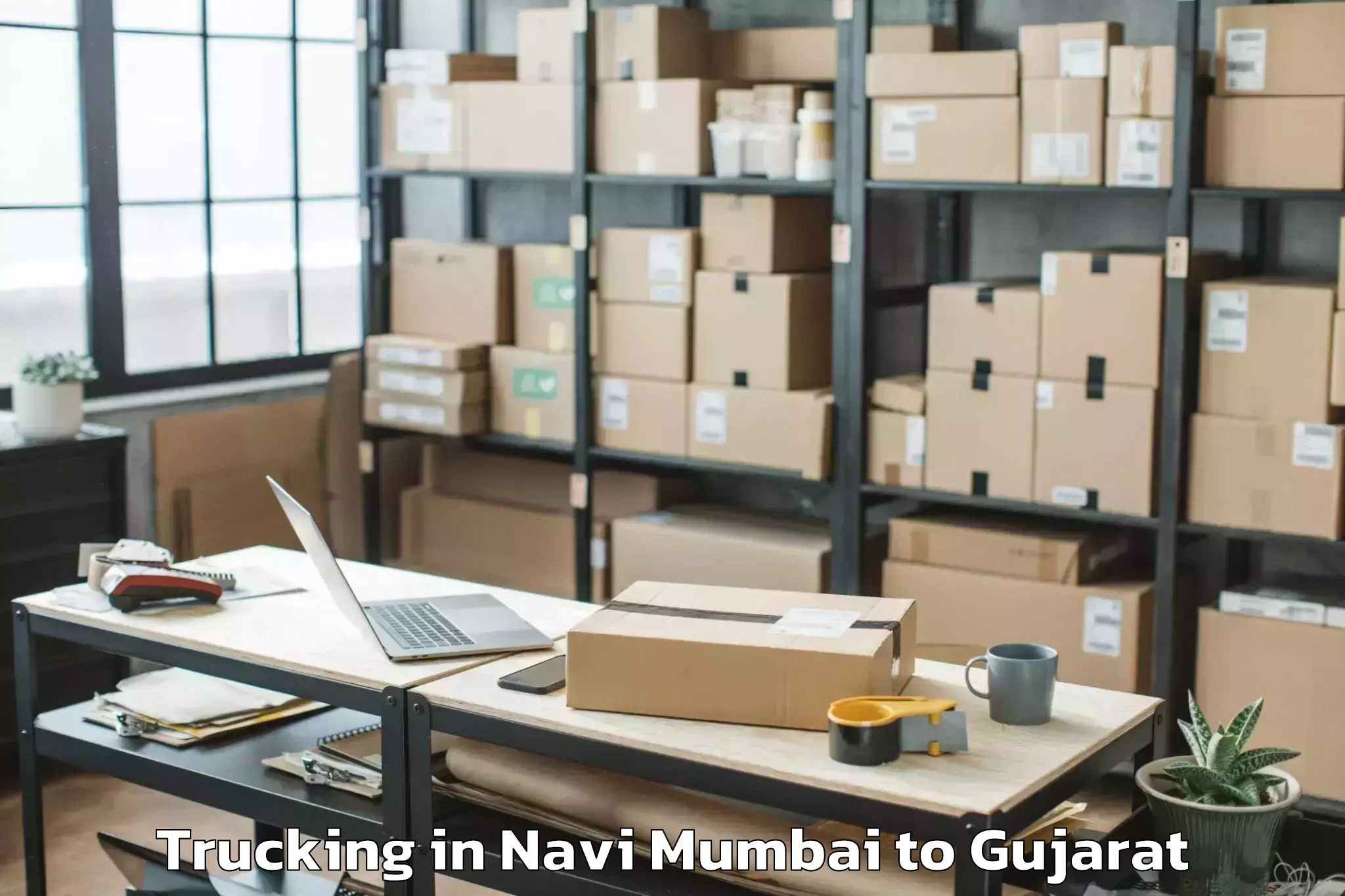 Book Navi Mumbai to Vallabhipur Trucking